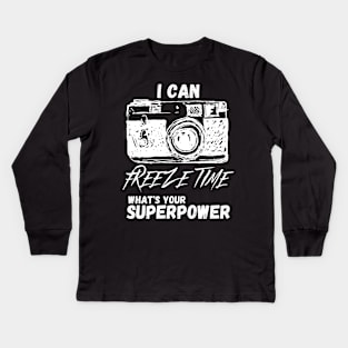 I Can Freeze Time Kids Long Sleeve T-Shirt